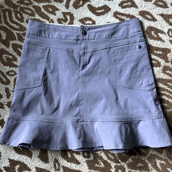 Athleta Dresses & Skirts - Athleta Ramble Ruffle Mini Skirt violet Womens 4 activewear outdoors pockets